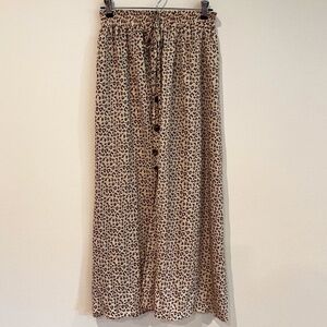 Leopard Print Maxi Skirt Women's Size Medium